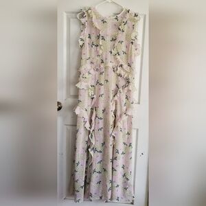 Ted Baker London All Over Floral Print Sleeveless Maxi Dress, Size 5